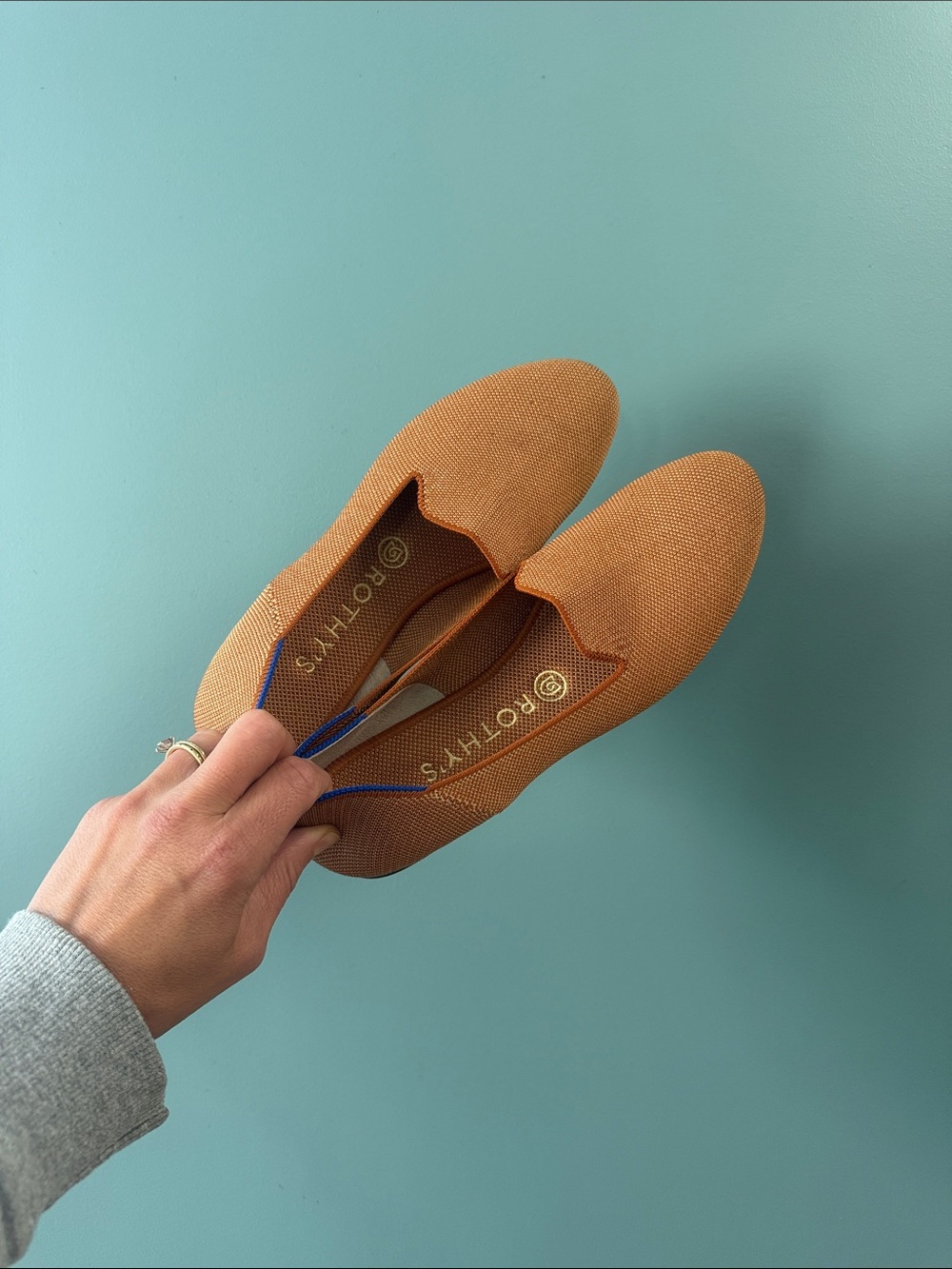 Rothy's Orange Knit Women’s Slip-On Textured Loafers
